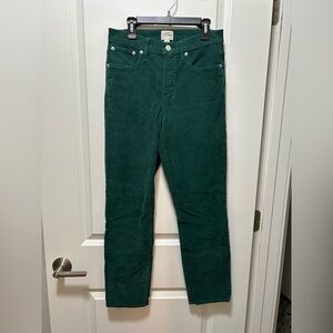 J. Crew Women's Deep Green Boot Cut Jeans